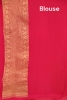 Double Contrast Handloom Banarasi Georgette Silk Saree